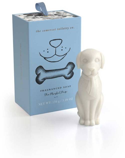 The playful pup soap