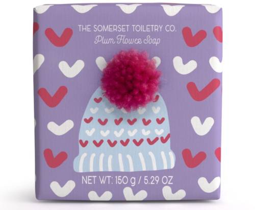 Bobble hat soap plum flower