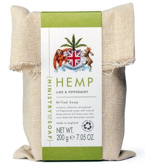 Lime & Peppermint Hemp Oil Soap Bar