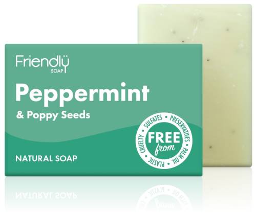 Peppermint and poppy seeds soap