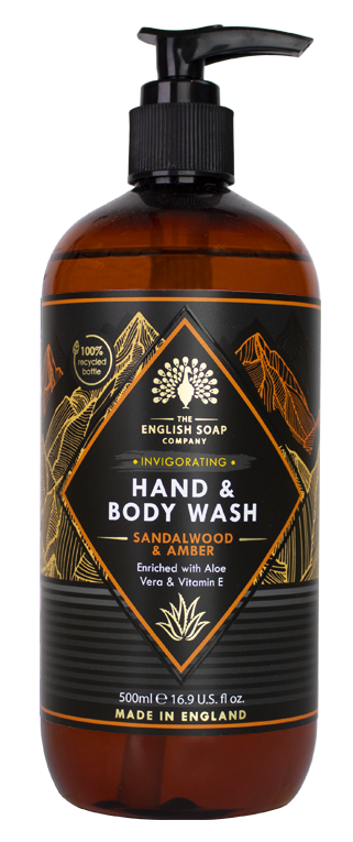 Radiant Sandalwood & Amber Hand & Body Wash by The English Soap Company