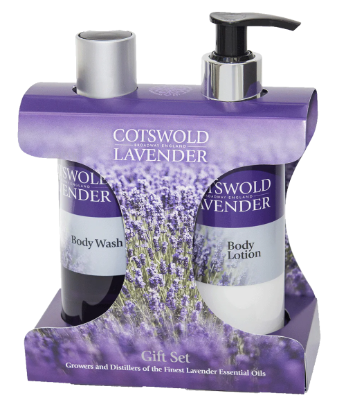 Lavender Body Wash & Body Lotion Gift Set by Cotswold Lavender