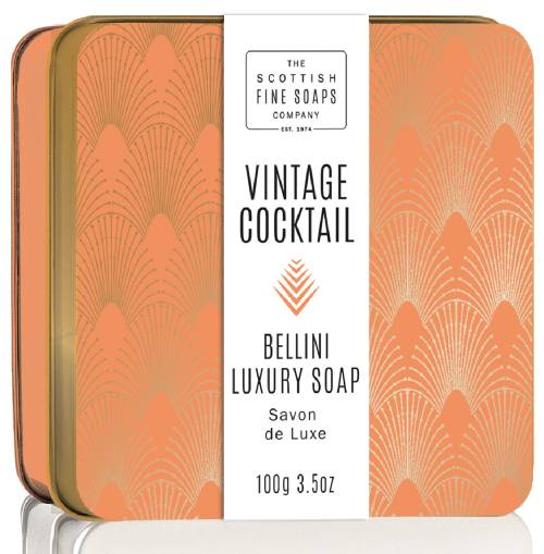 Scottish Fine Soaps Bellini Vintage Cocktail Soap In A Tin