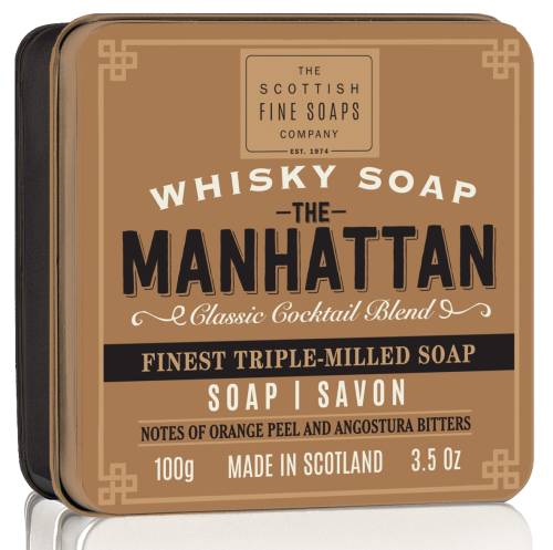 Scottish Fine Soaps Manhattan Whisky Cocktail Soap In A Tin