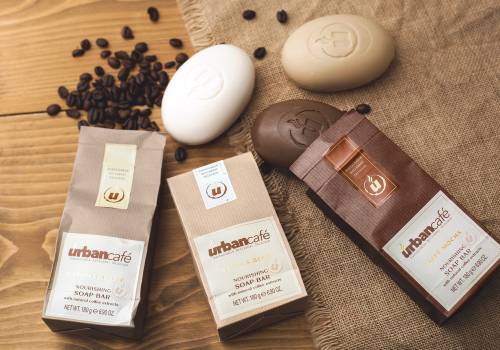 Coffee bean shaped soaps