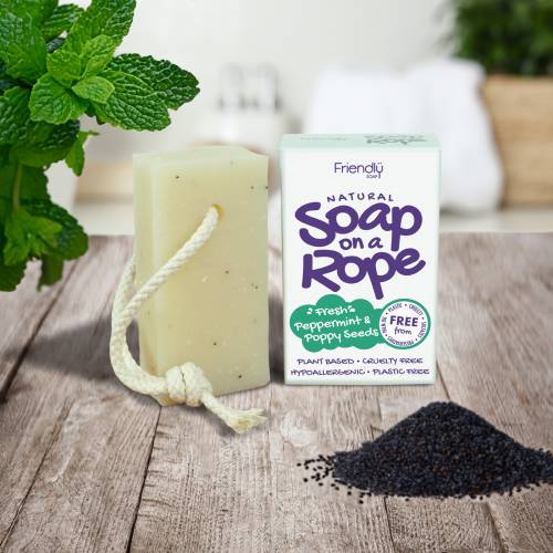 Soap On A Rope - Fresh Peppermint & Poppy Seeds