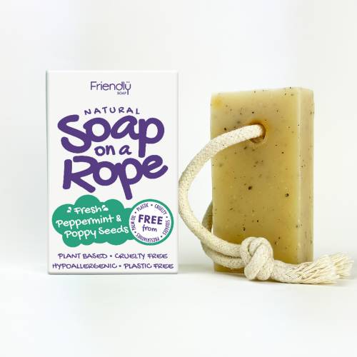 Soap On A Rope - Fresh Peppermint & Poppy Seeds